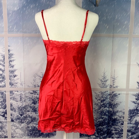 Victoria’s Secret Lot 2 Satin Lace Accent Split Babydoll Slip Dress Nightgown - Picture 11 of 15